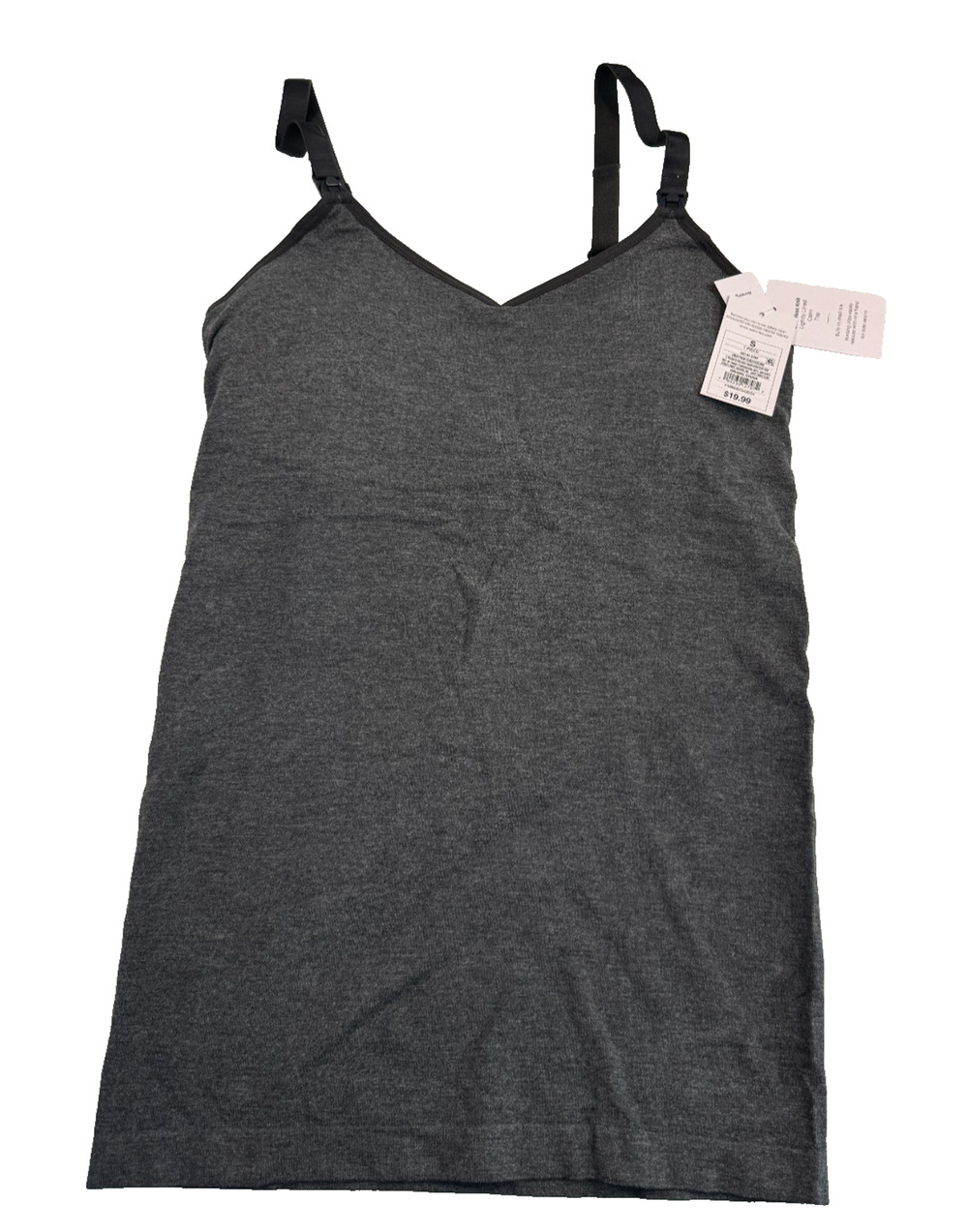 Auden Women's Nursing Seamless Cami Heather Gray Size Small NWT